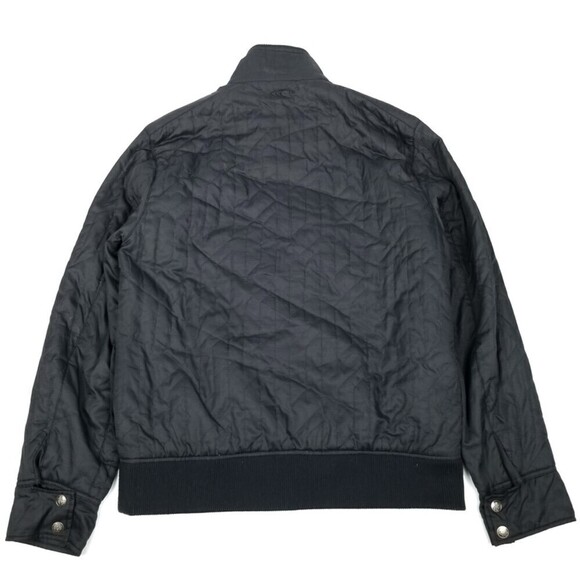 O'Neill Quilted Zip Bomber‎ Ribbed Knit Surf Jacket Mens Large Blue Black - Picture 3 of 7